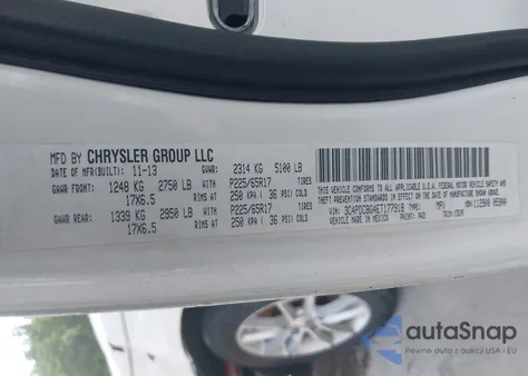 2014 Dodge Journey Sxt from USA, damaged, VIN 3C4PDCBG4ET177918